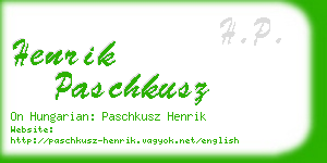 henrik paschkusz business card